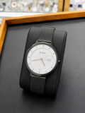 TITAN EDGE Men’s White Dial Black Mesh Watch
