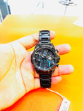 EDIFICE Men’s Solar-Powered Chronograph Black Metal Watch