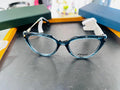 Opium Azure | Modern Translucent Steel Blue Eyeglasses