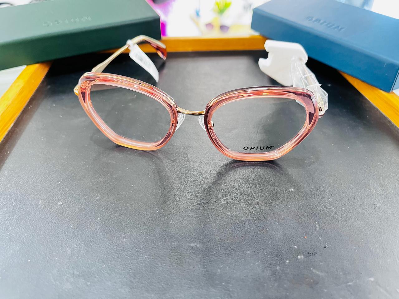 Opium Blush | Geometric Rosé Hex-Cat Eyeglasses