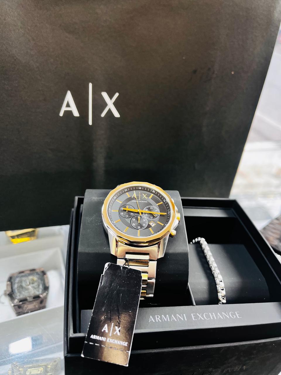 A|X Gold & Silver Chronograph Men’s Watch