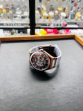 TIMEX Men’s Automatic Skeleton Dial Brown & Silver Bracelet Watch