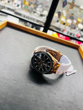 TIMEX Men’s Black Dial Gold-Tone Chronograph Bracelet Watch